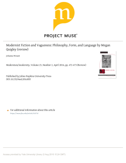 Johanna Winant, Modernism/modernity