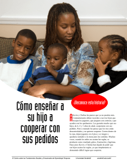 C&oacute;mo ense&ntilde;ar a su hijo a cooperar con sus pedidos