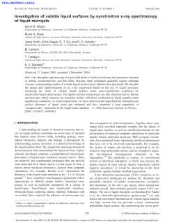Investigation of volatile liquid surfaces by synchrotron x
