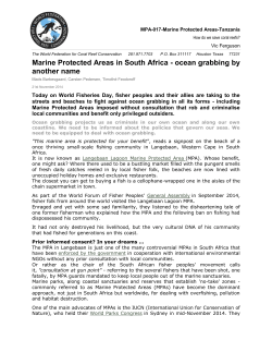 Marine Protected Areas in South Africa