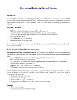 Geographical factors - Aravind Eye Care System