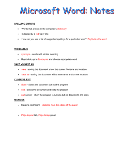 SPELLING ERRORS &bull; Words that are not in the computer`s