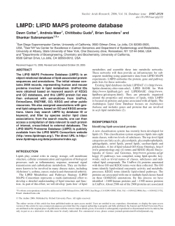 LMPD: LIPID MAPS proteome database