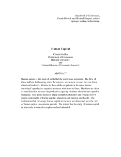 Human Capital - Scholars at Harvard