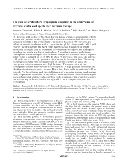 The role of stratosphere-troposphere coupling in the occurrence of