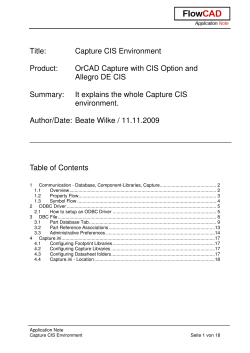 FlowCAD AN Capture CIS Environment