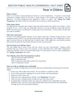 Fever in Children - Boston Public Health Commission