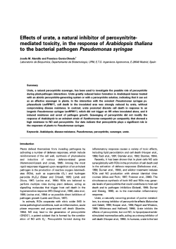 Effects of urate, a natural inhibitor of peroxynitrite