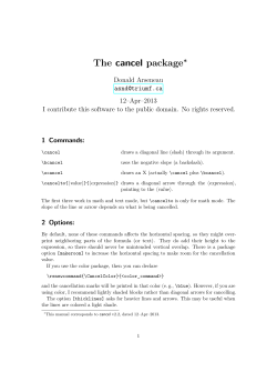The cancel package