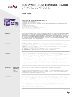 cgc synko&reg; dust control&reg; brand drywall compound