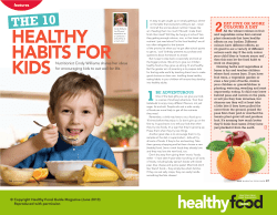 Healthy Eating Habits for Kids article &ndash; from the Healthy Food Guide