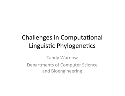 Challenges in ComputaXonal LinguisXc