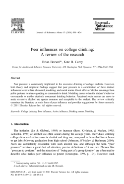 Peer influences on college drinking: A review of the