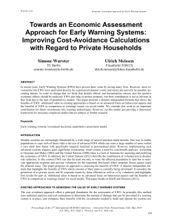 Towards an Economic Assessment Approach for Early