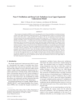 Near-N Oscillations and Deep-Cycle Turbulence in an Upper