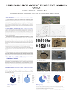 Plant remains from Neolithic site of Kleitos