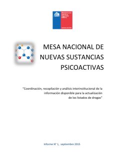 mesa nacional de nuevas sustancias psicoactivas