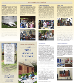 2013 Annual Report - Columbia County Historical Society