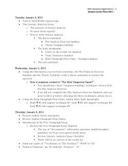 January Lesson Plans 2011