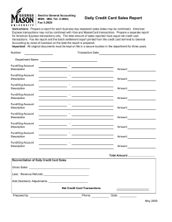 Daily Credit Card Sales Report