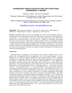 paperboard tubes in architecture and structural engineering: a review
