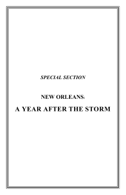 A Year after the Storm - American Psychological Association