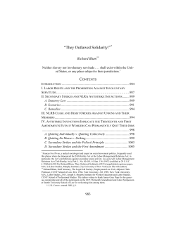 They Outlawed Solidarity! - Seattle University School of Law Digital