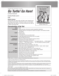 Go Turtle! Go Hare! - Houghton Mifflin Harcourt
