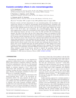 Coulomb correlation effects in zinc monochalcogenides