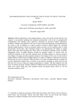 Non-discretionary fiscal policy in the EU and the OECD