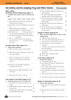 Jim Smiley and his Jumping Frog and Other Stories