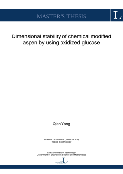 Dimensionsstabilitet f&ouml;r asp som modifierats med oxiderad glukos
