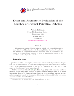 Exact and Asymptotic Evaluation of the Number of Distinct Primitive