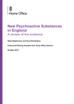 New psychoactive substances in England: a review of the evidence