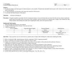 Covalent Molecules Lab