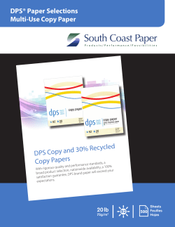 DPS Copy Paper - South Coast Paper