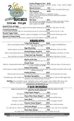 brunch - 2 Dog Restaurant