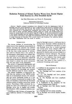 Radiation patterns of seismic surface waves from