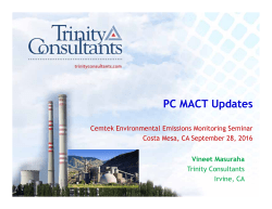 PC MACT Updates - Cemtek Environmental