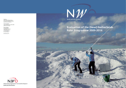 Evaluation of the (New) Netherlands Polar Programme 2009-2014