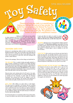 Toy Safety - British Toy and Hobby Association
