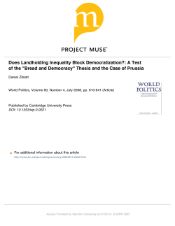 Does Landholding Inequality Block Democratization?