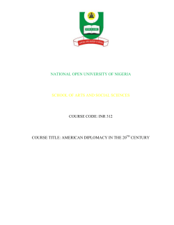INR312 - National Open University of Nigeria