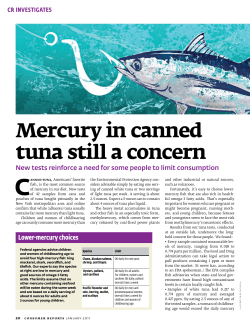Mercury in canned tuna still a concern