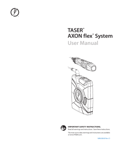 TASER&reg; AXON flex&reg; System User Manual