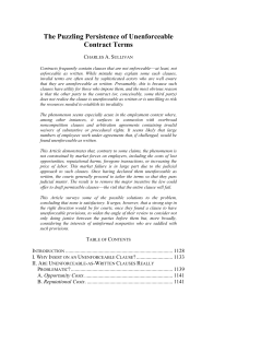 The Puzzling Persistence of Unenforceable Contract Terms