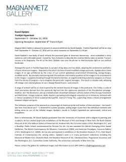 For Immediate Release David Opdyke Truthful Hyperbole