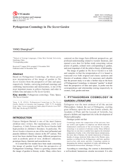 Pythagorean Cosmology in The Secret Garden