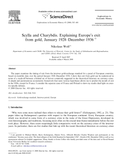 Scylla and Charybdis. Explaining Europe`s exit