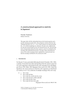 A constructional approach to stativity in Japanese